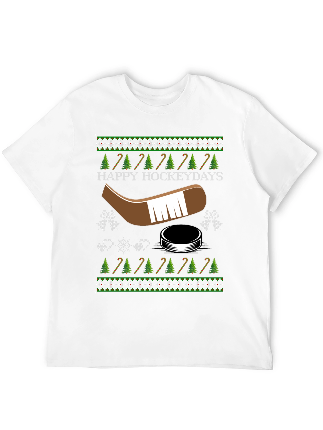 Happy Hockeydays Ugly Christmas T-Shirt