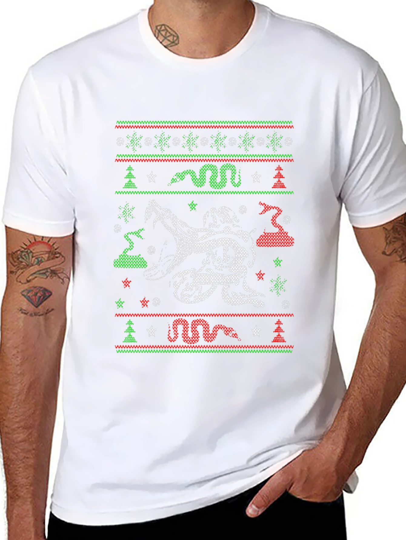 Snake Christmas Ugly Sweater T-Shirt