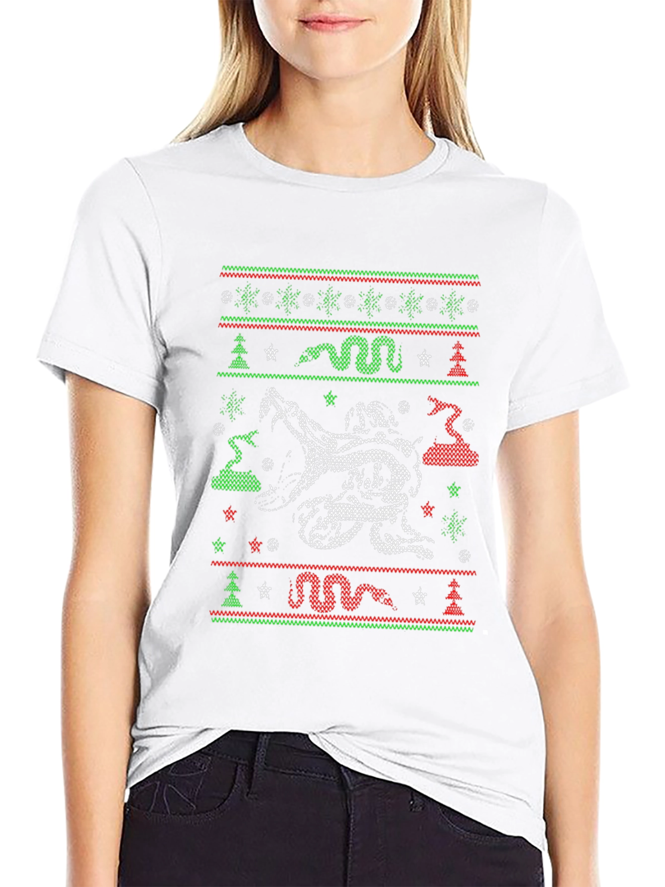 Snake Christmas Ugly Sweater T-Shirt