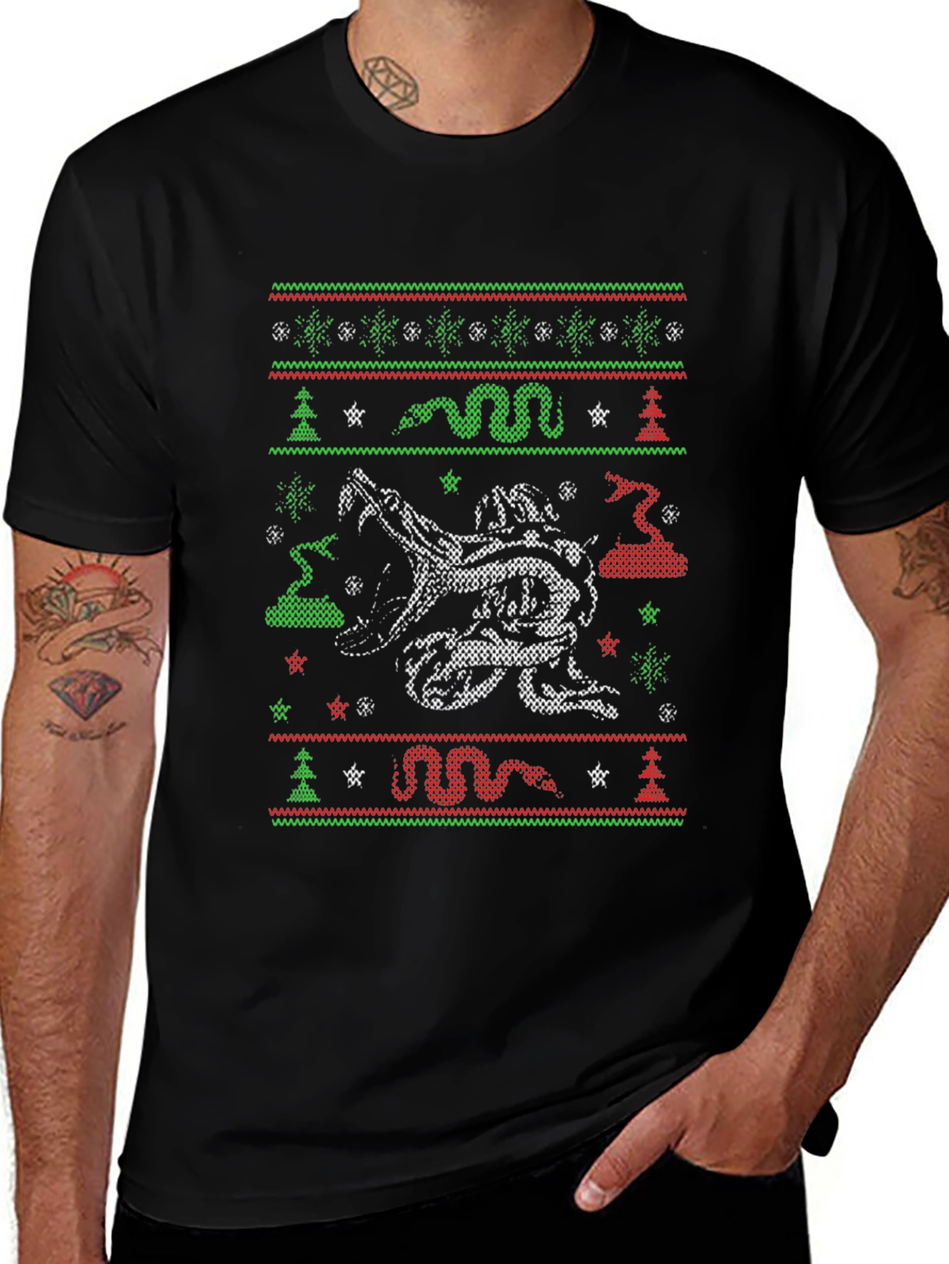Snake Christmas Ugly Sweater T-Shirt