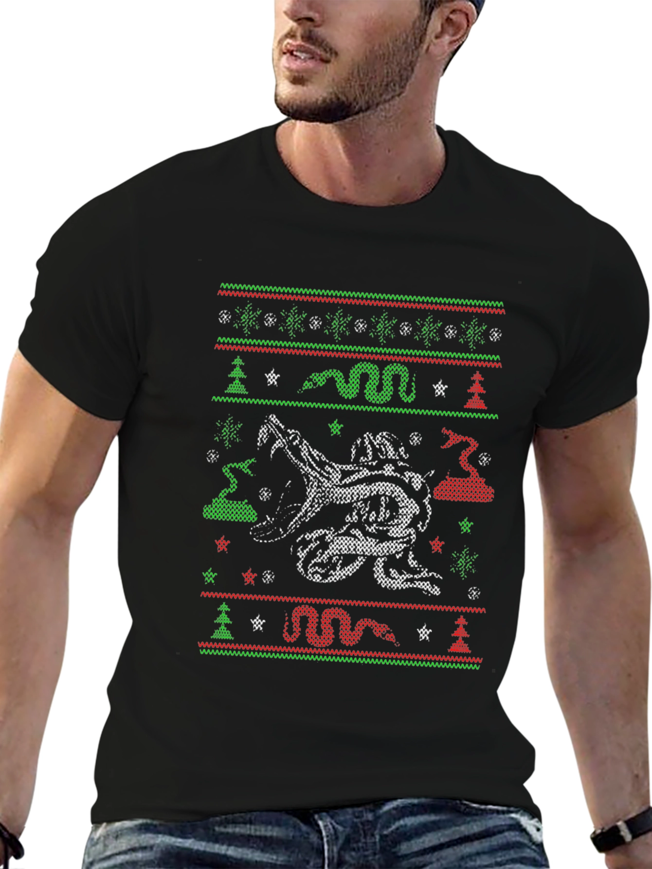 Snake Christmas Ugly Sweater T-Shirt