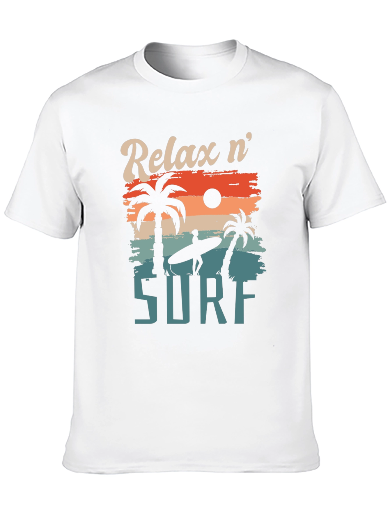 Relax n Surf Graphic Tee - Retro Beach Vibes