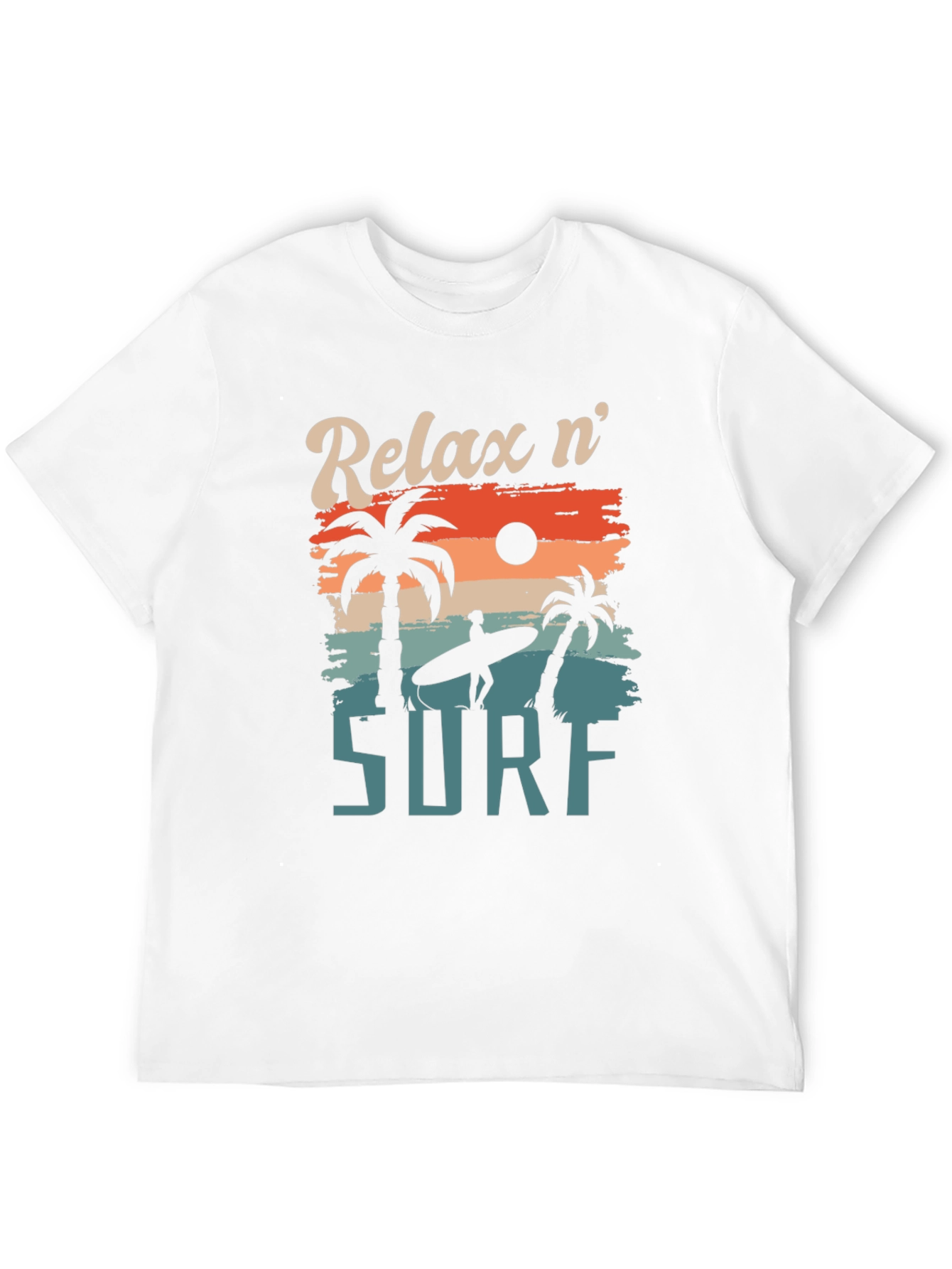 Relax n Surf Graphic Tee - Retro Beach Vibes
