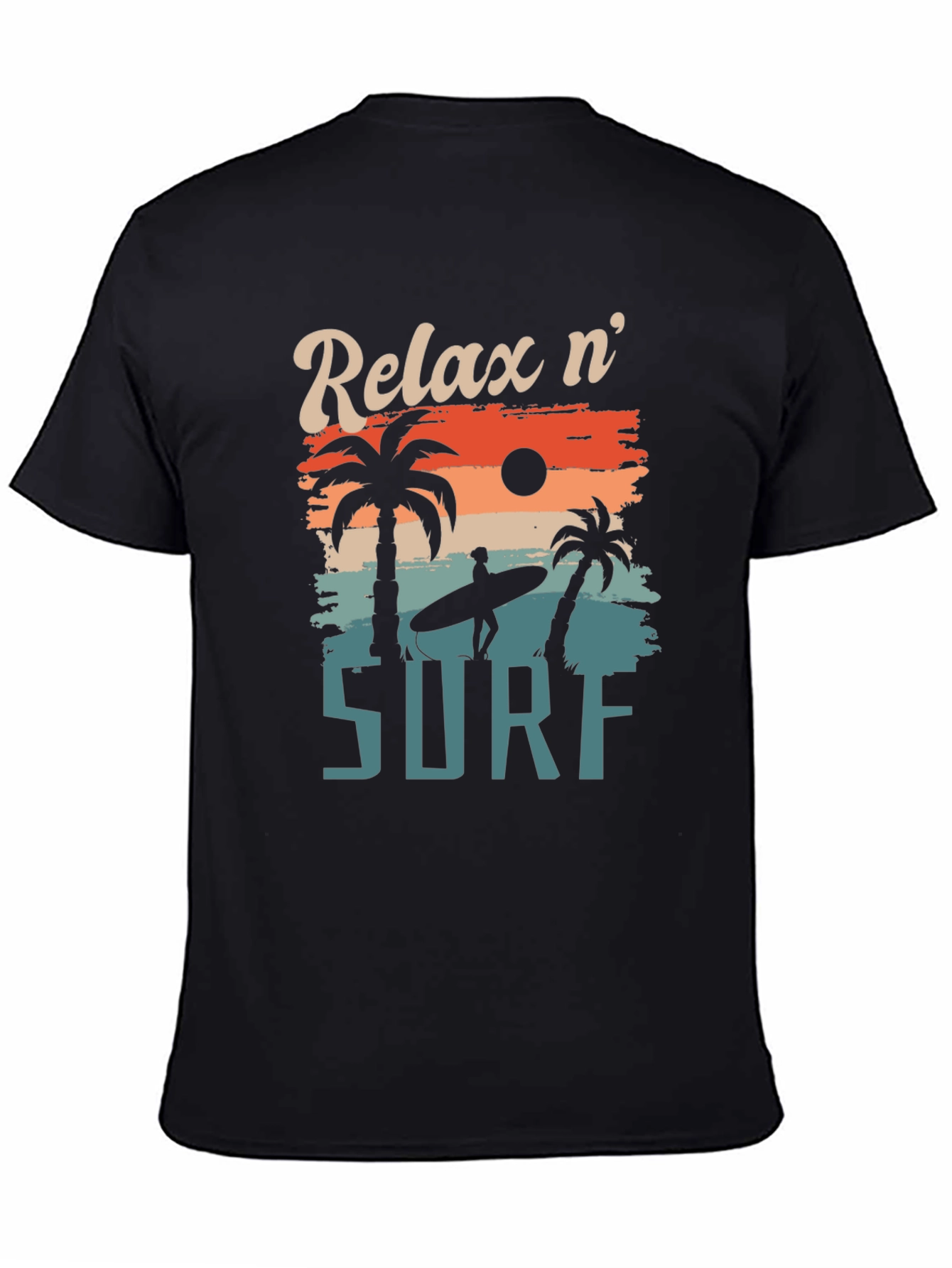 Relax n Surf Graphic Tee - Retro Beach Vibes