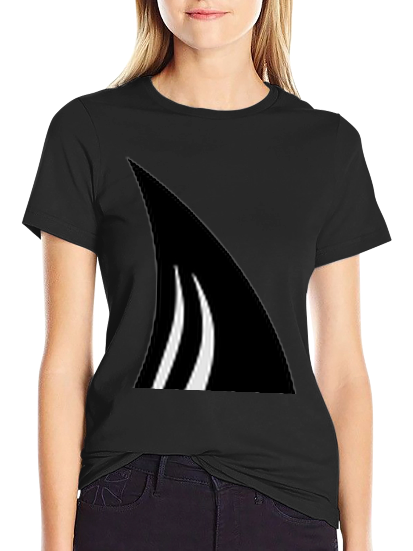 Abstract Graphic Tee - Black