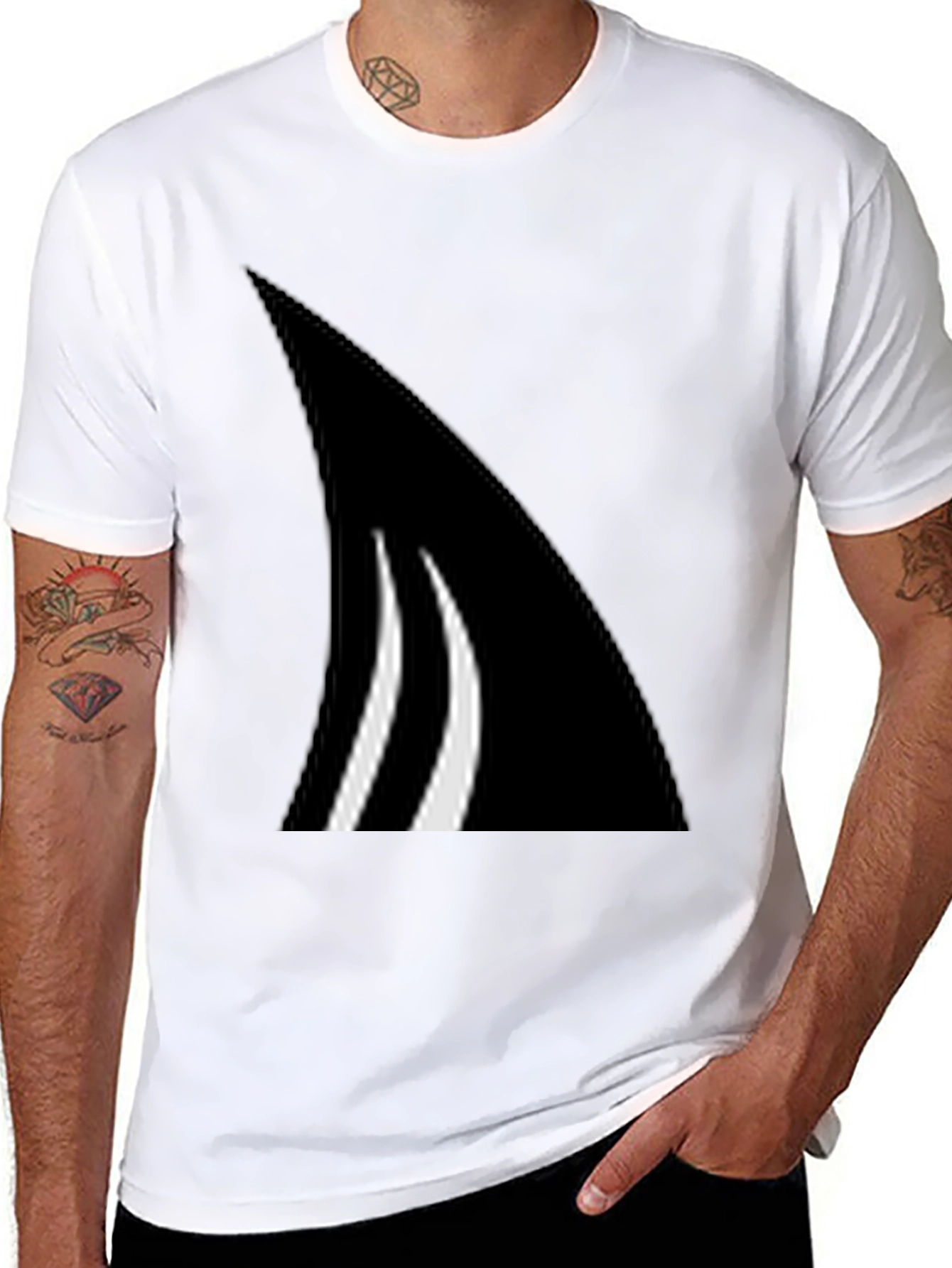Abstract Graphic Tee - Black