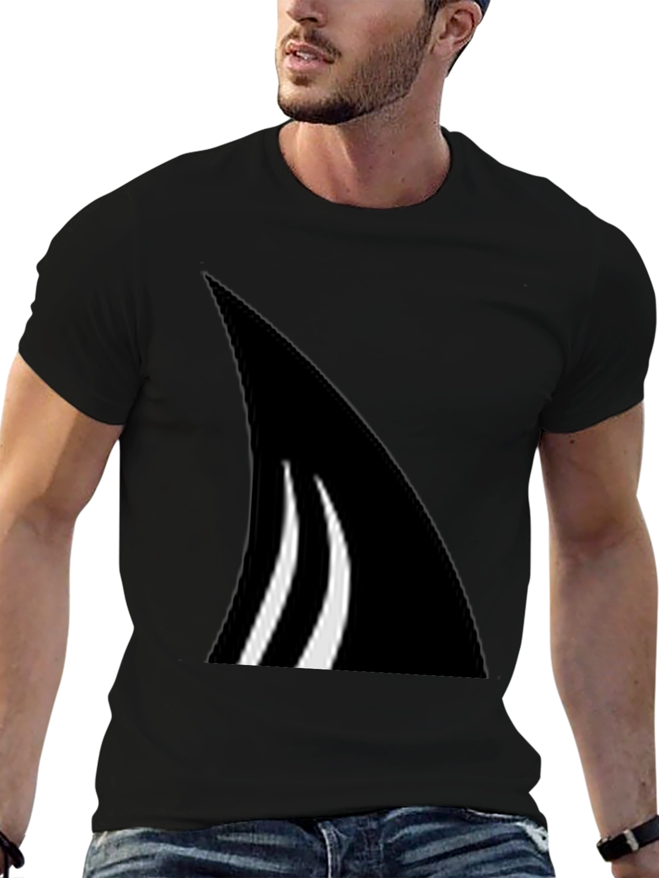 Abstract Graphic Tee - Black