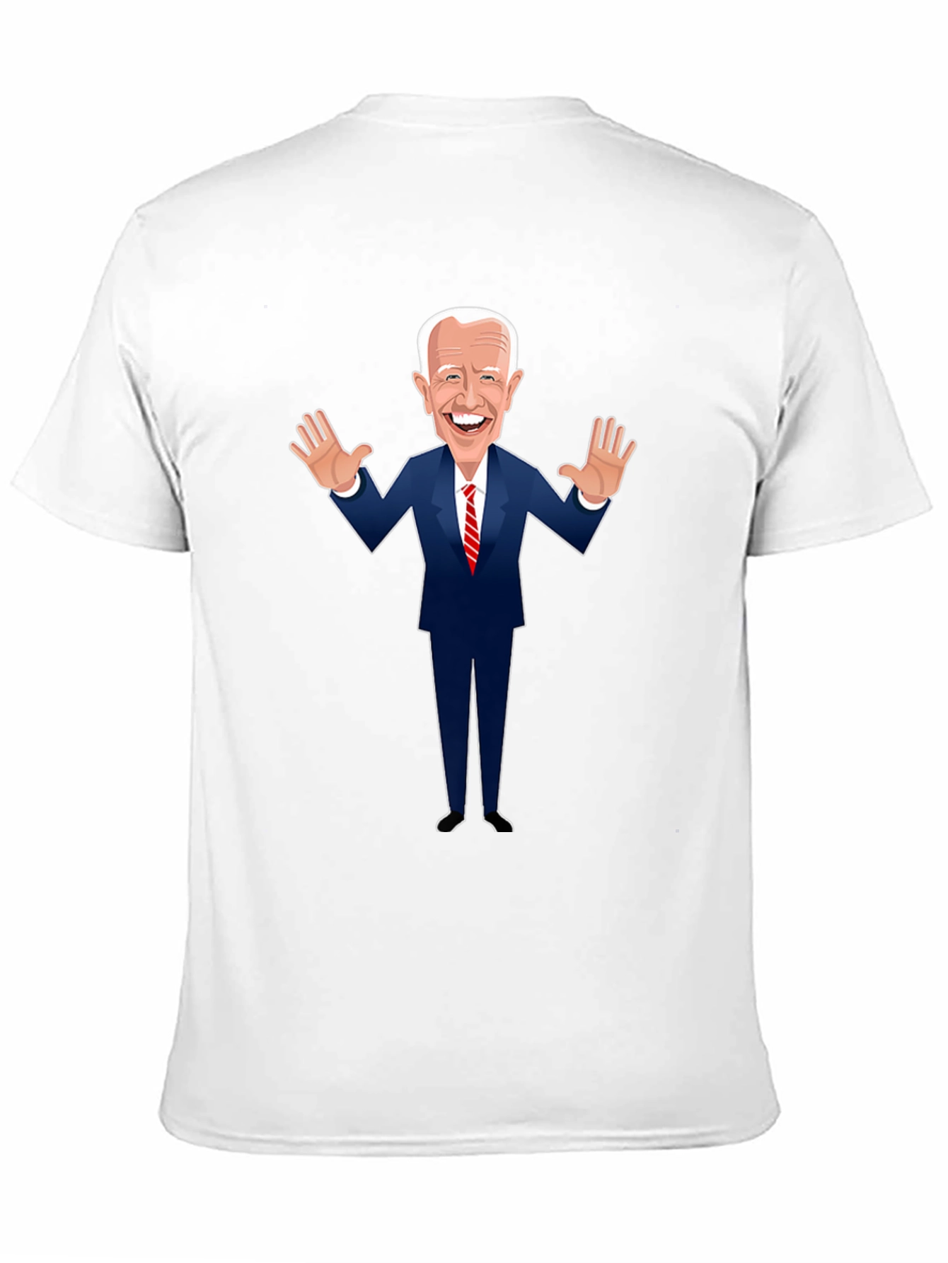 Biden Cartoon Graphic Tee - Black