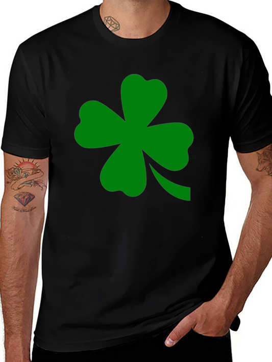 St. Patricks Day Clover Graphic Tee - Black