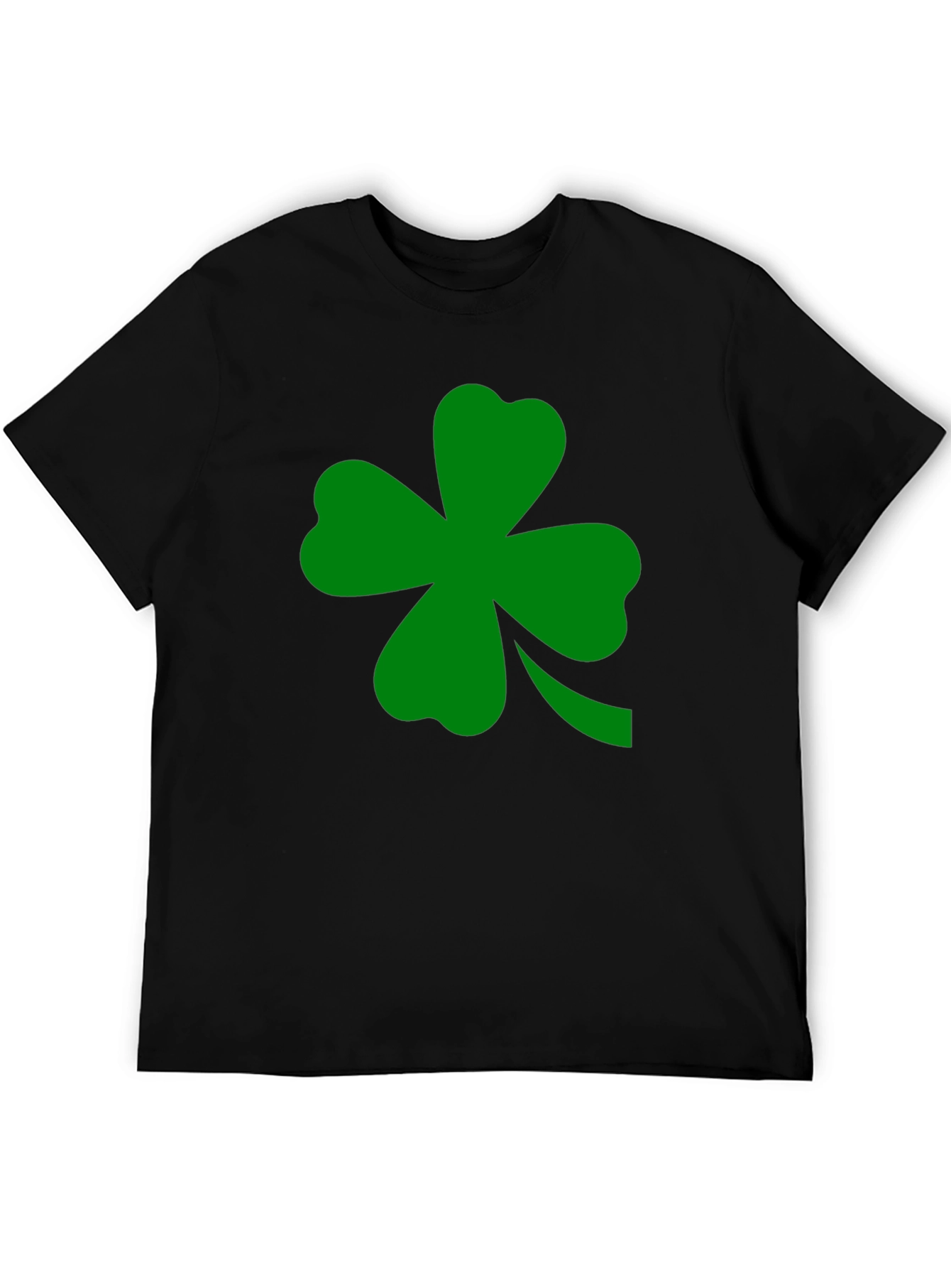 St. Patricks Day Clover Graphic Tee - Black