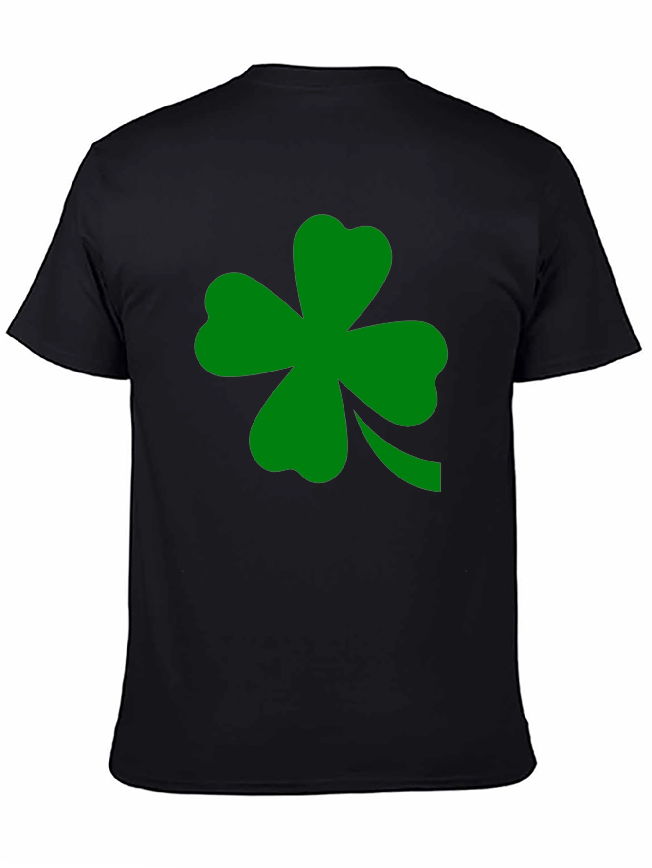 St. Patricks Day Clover Graphic Tee - Black