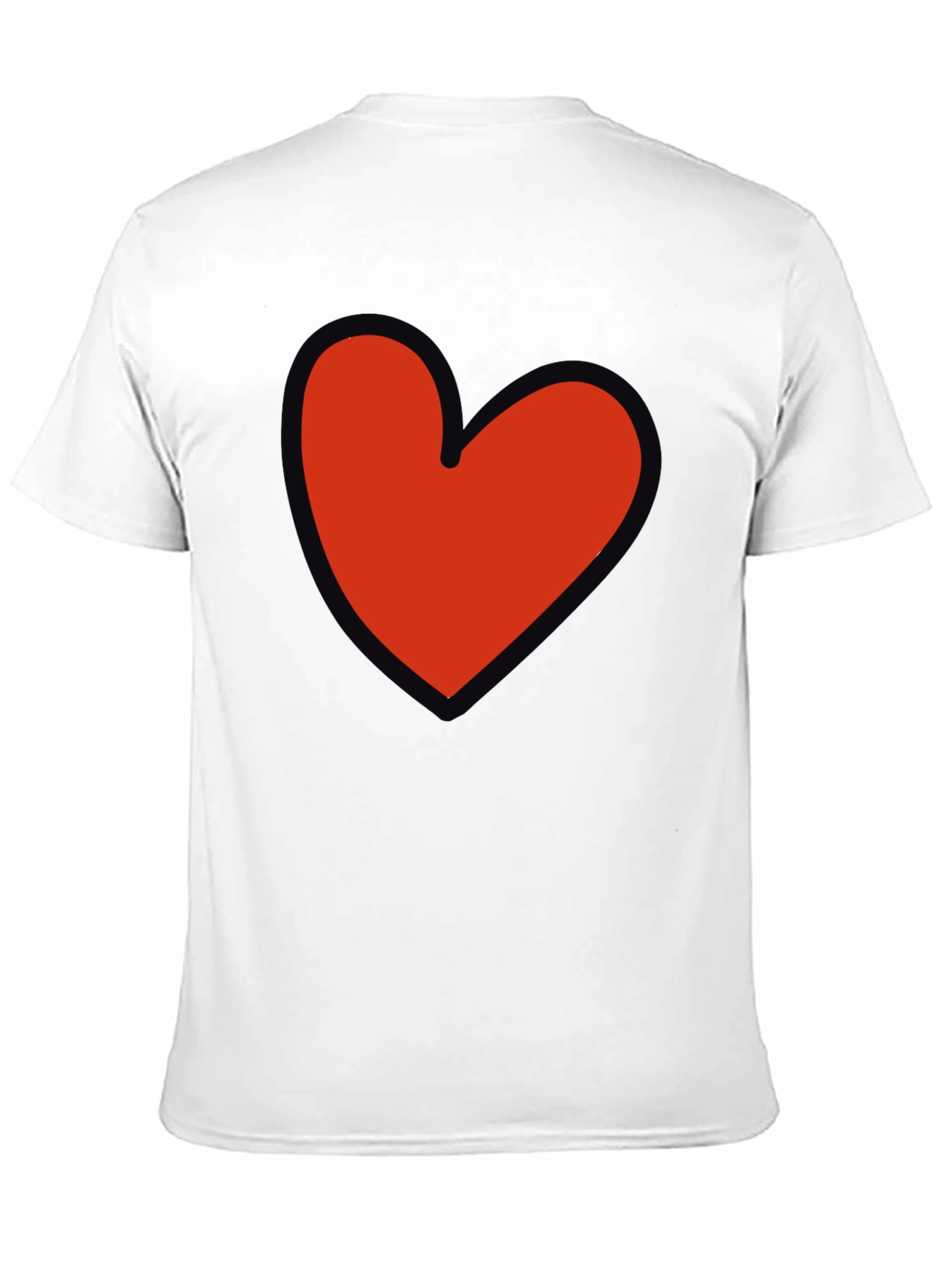Heart Graphic T-Shirt - Black Casual Tee