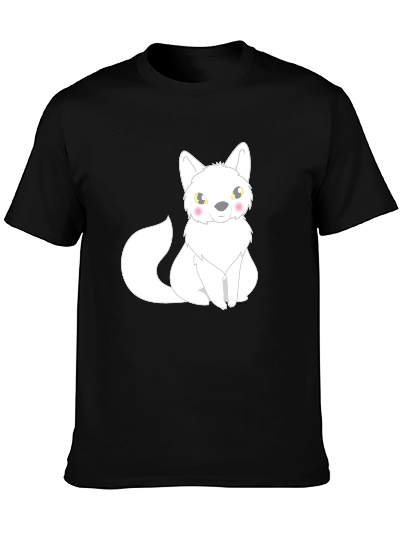 Cute White Fox Graphic Tee - Soft Cotton Blend