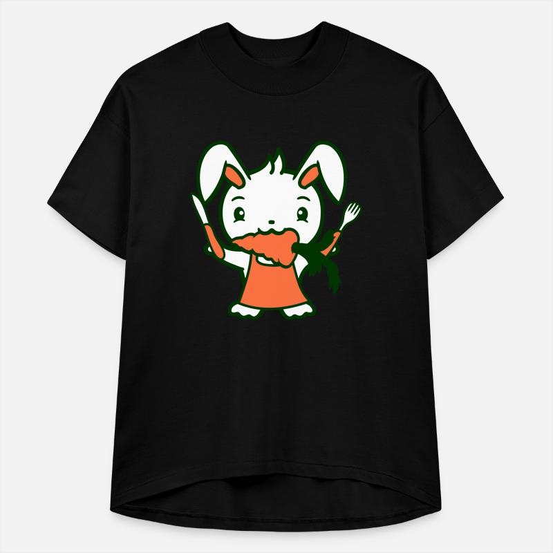 Rabbit Carrot Carrot Mouth Eat Hunger Fork Knife