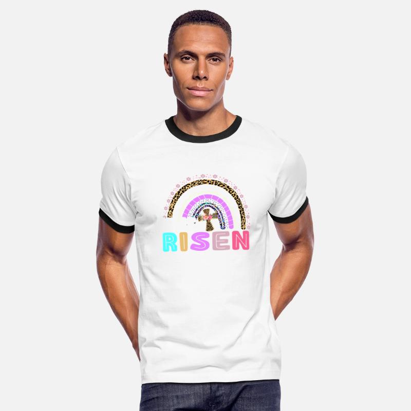 Rainbow Easter Trendy Tee He Is Risen Matthew 28 6