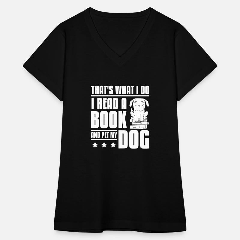 Read a book and pet a dog