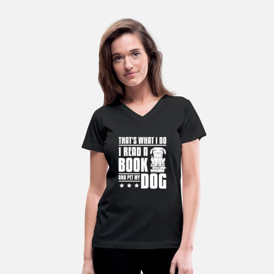 Read a book and pet a dog