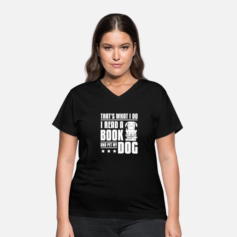 Read a book and pet a dog