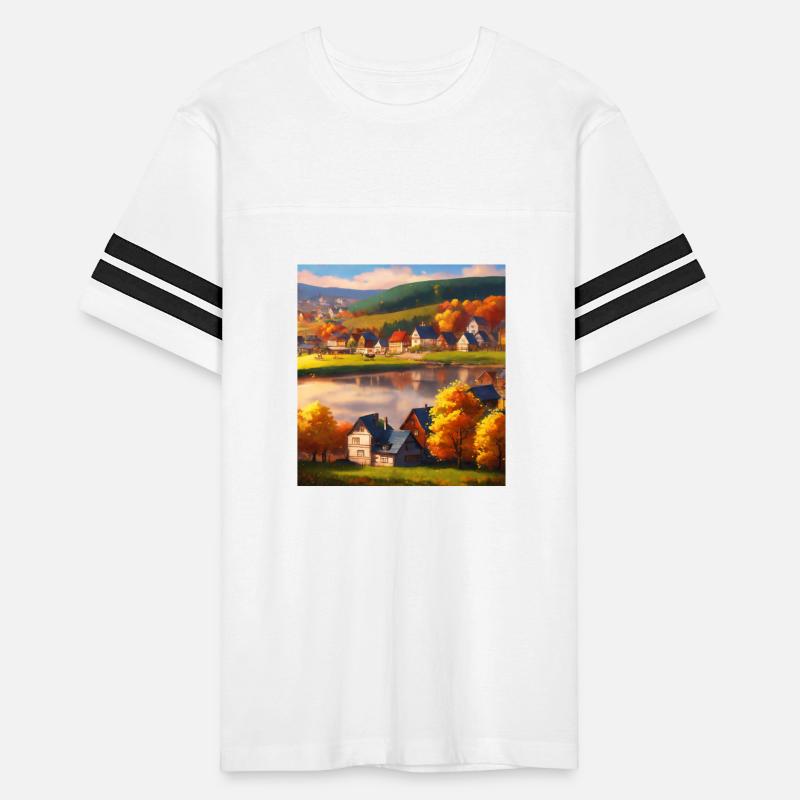 relaxing village skyline in autumn 1