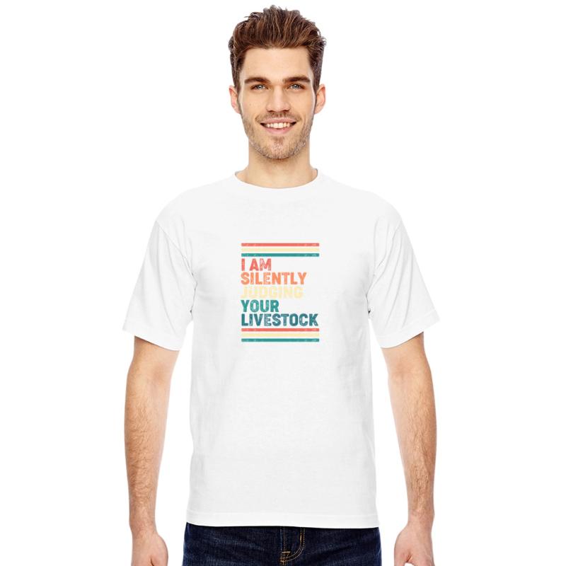 Retro Colorful I'm Silently Judging Your Livestock