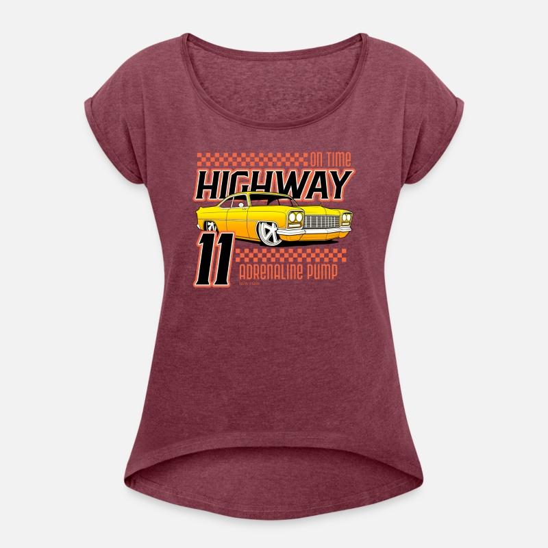 Retro Highway 11 Car T-Shirt, Adrenaline Pump