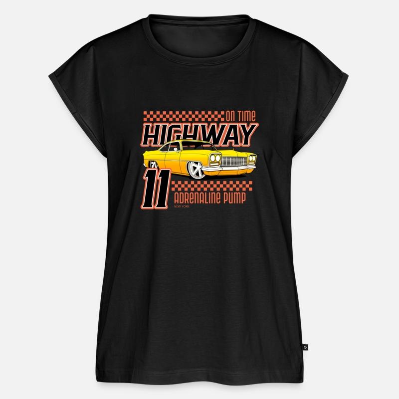 Retro Highway 11 Car T-Shirt, Adrenaline Pump