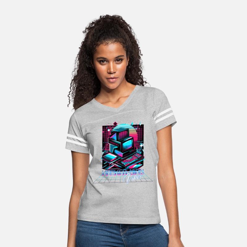 Retro Neon Hacker Man Vibes 90s Shirt