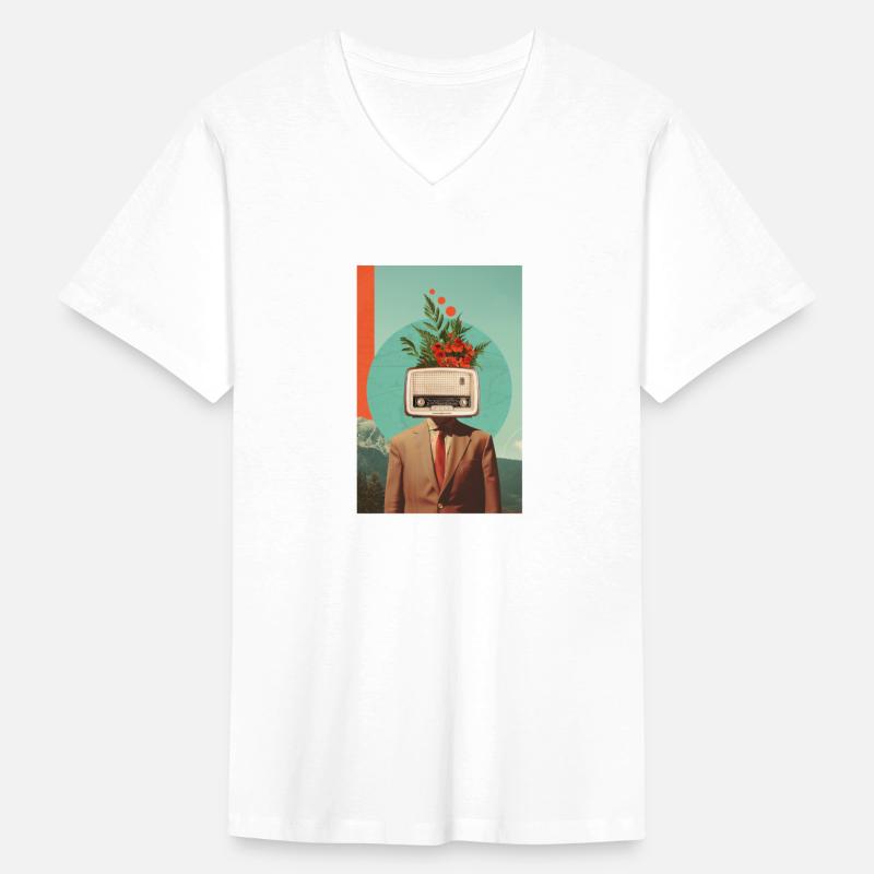 Retro Radio Head – Surreal Botanical Collage