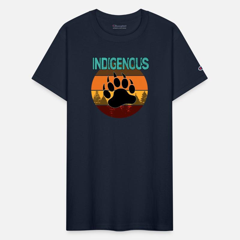 Retro Style Indigenous Bear Paw
