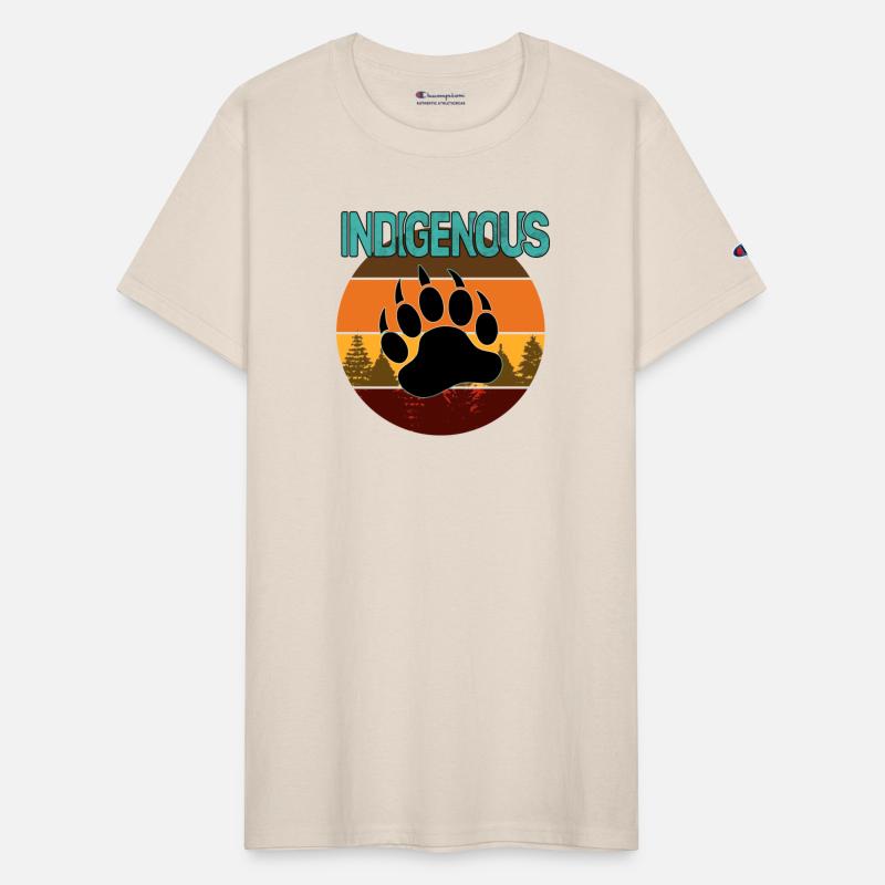 Retro Style Indigenous Bear Paw