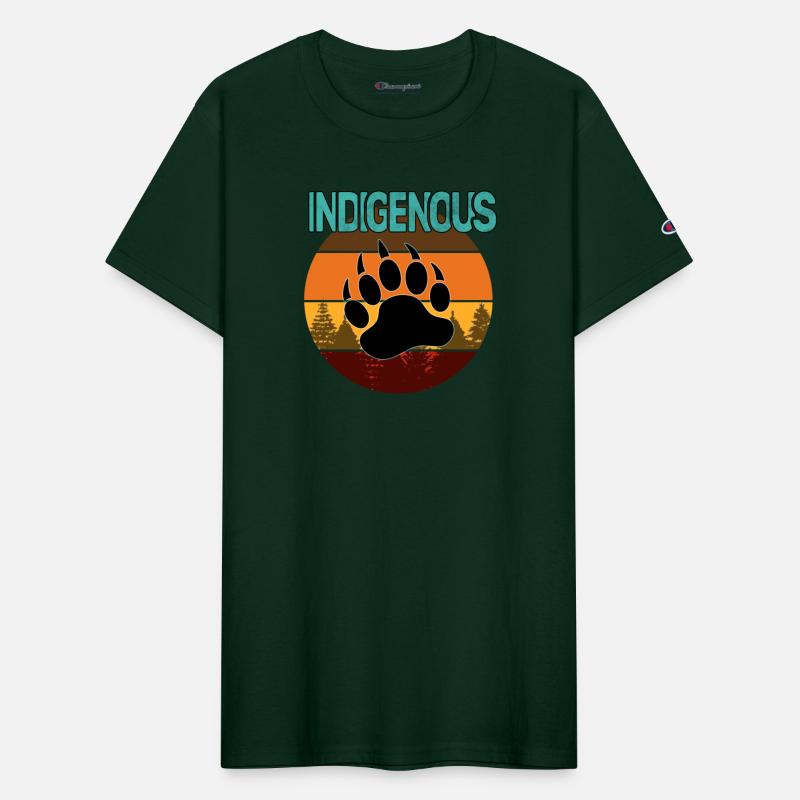 Retro Style Indigenous Bear Paw
