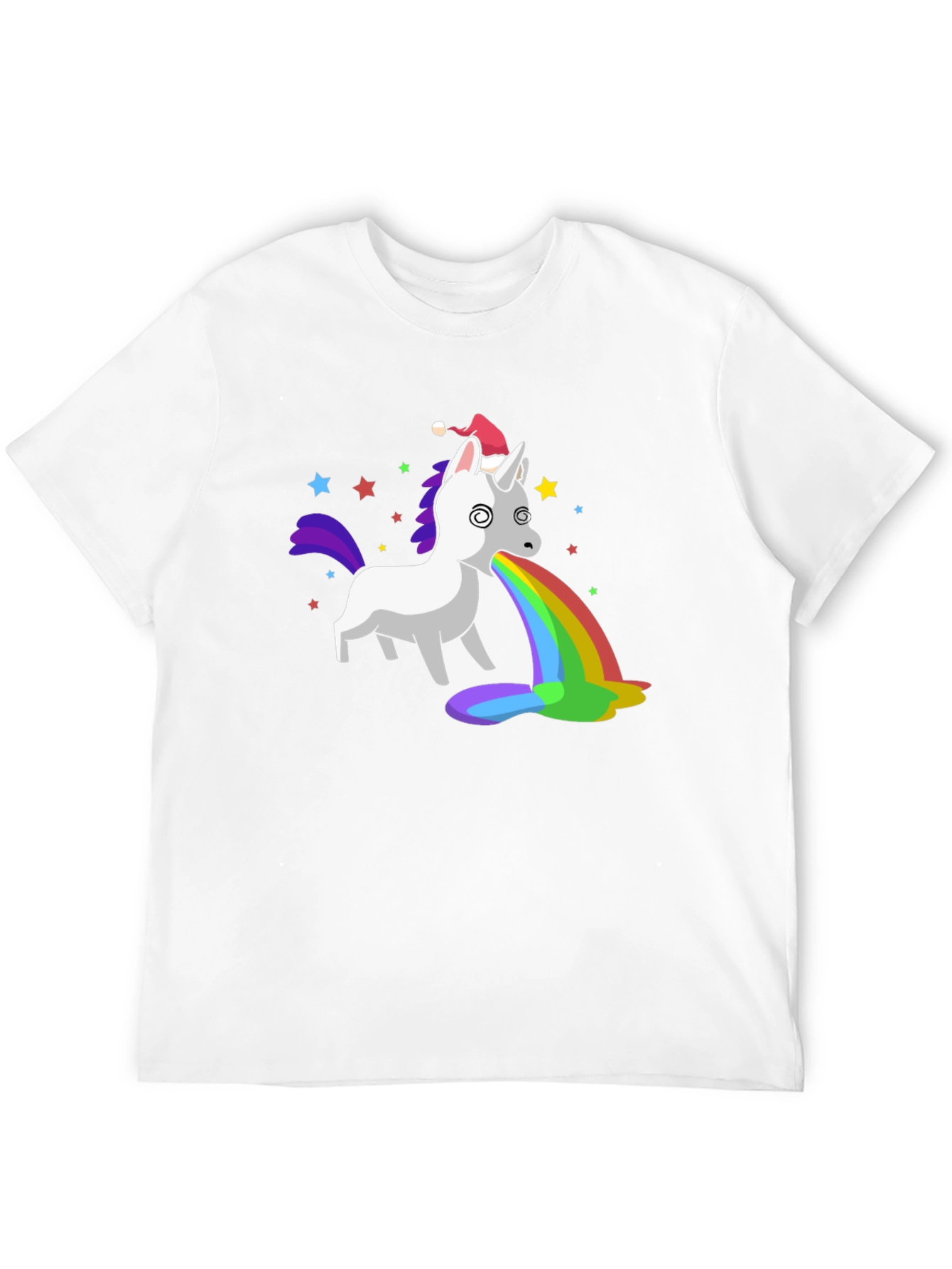 Unicorn Puking Rainbow Funny Graphic Tee