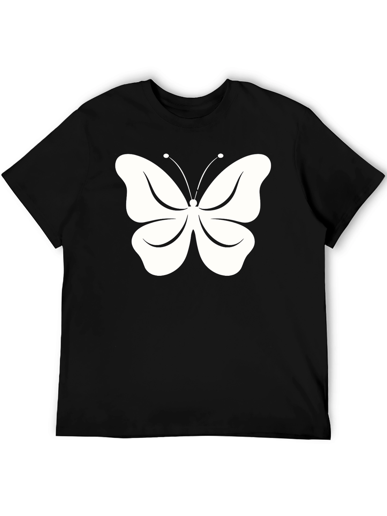 Butterfly Graphic Black T-Shirt for Men