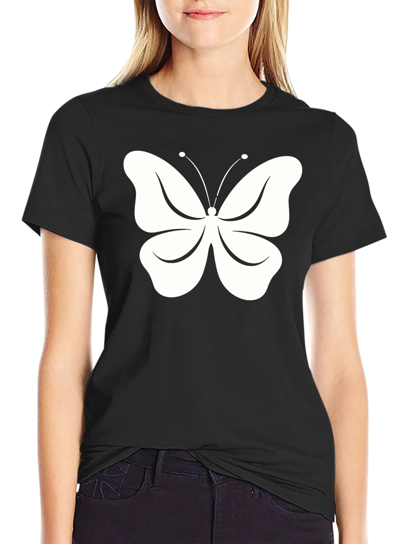 Butterfly Graphic Black T-Shirt for Men