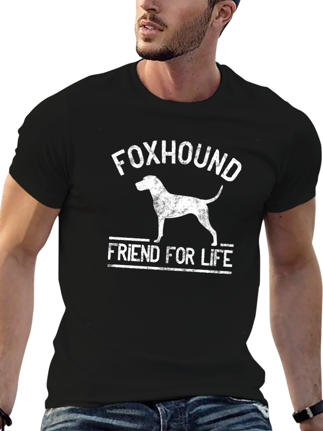 Foxhound Friend For Life T-Shirt – Vintage Dog Lover Graphic Tee