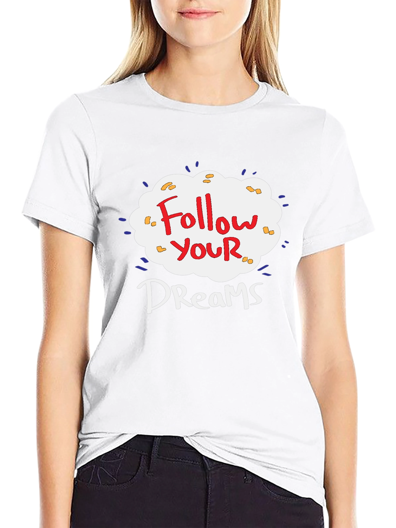 Follow Your Dreams Graphic T-Shirt - Black Cotton Tee