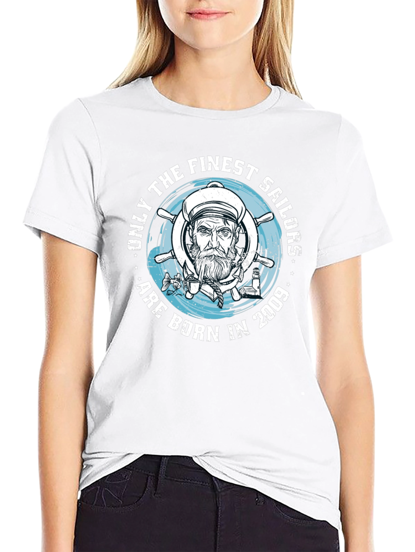 Finest Sailors Born in 2009 Black T-Shirt