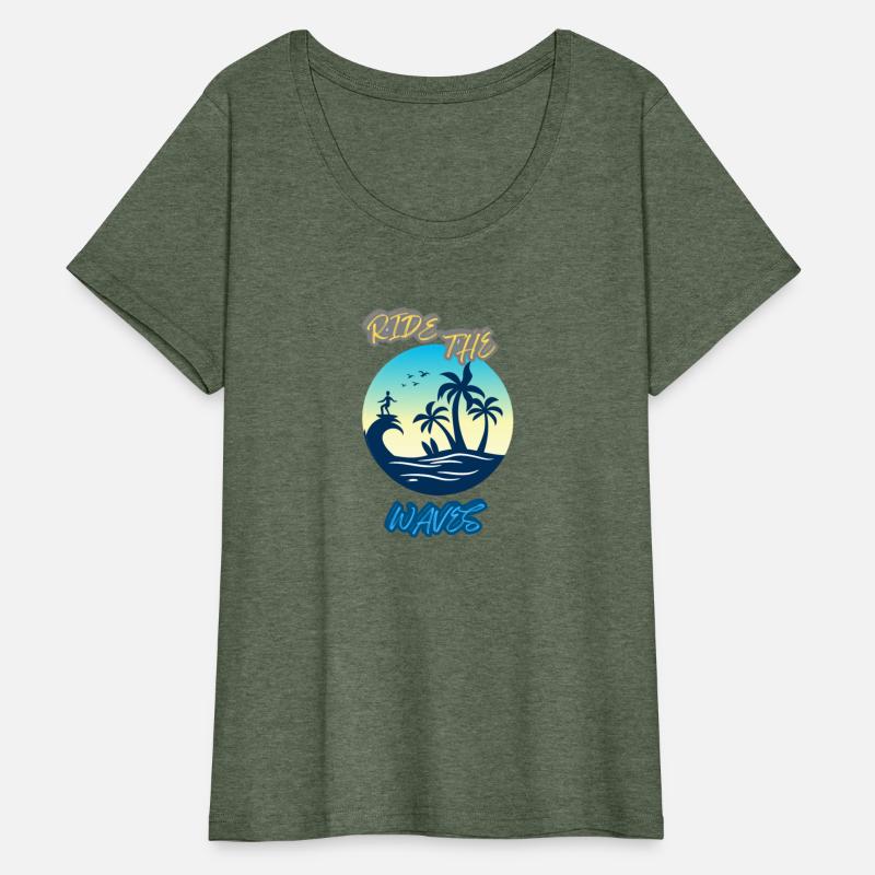 Ride the waves beach and Surfers Tee shirt