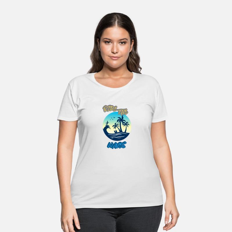 Ride the waves beach and Surfers Tee shirt