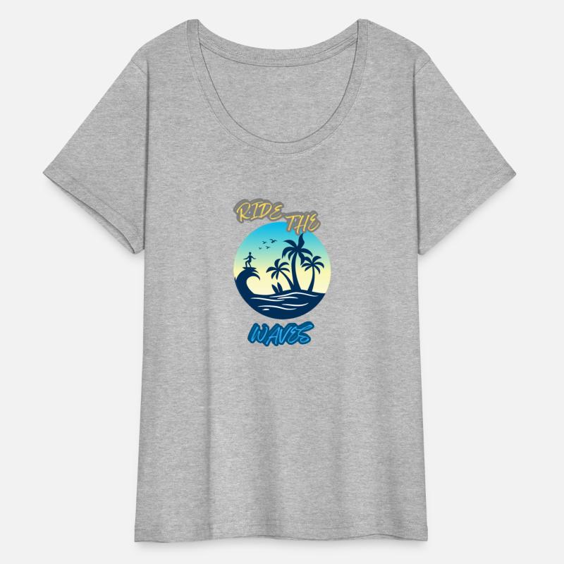 Ride the waves beach and Surfers Tee shirt