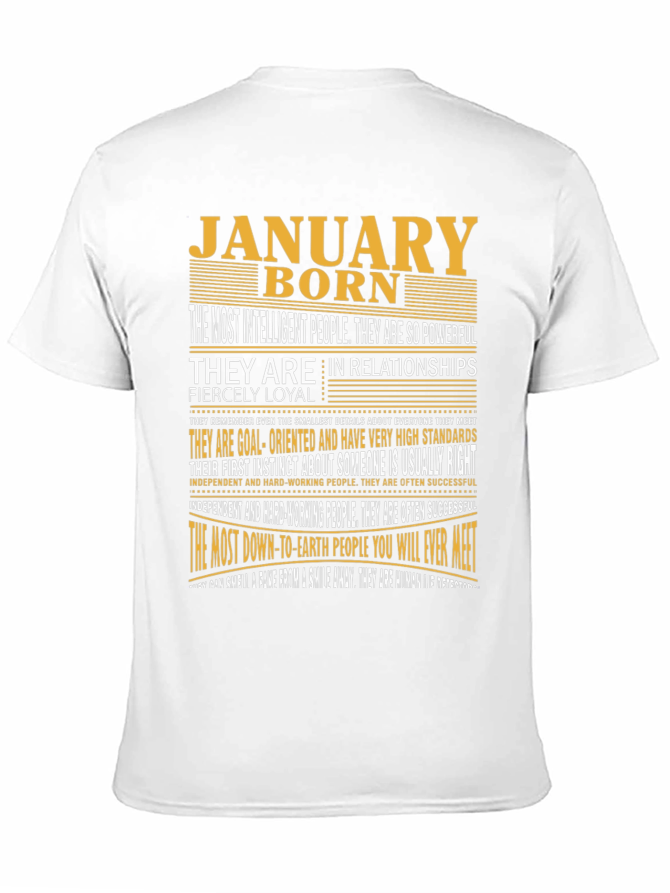 January Born Graphic Tee - Intelligent & Loyal