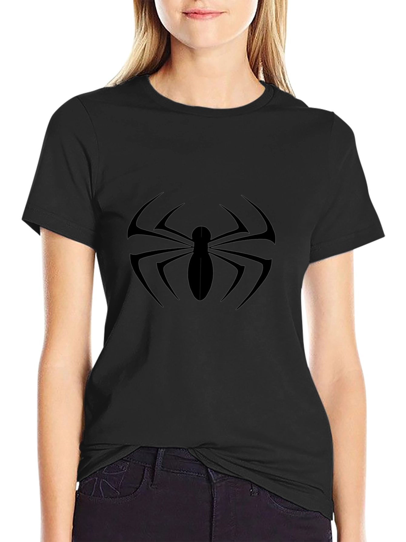 Black Spider Graphic Tee - Dark Hero Style