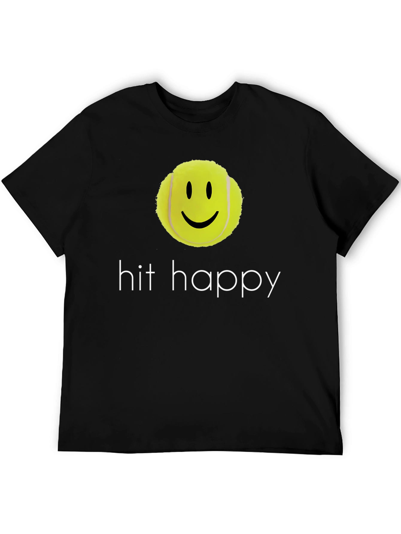 Hit Happy Tennis Ball Smiley Face T-Shirt
