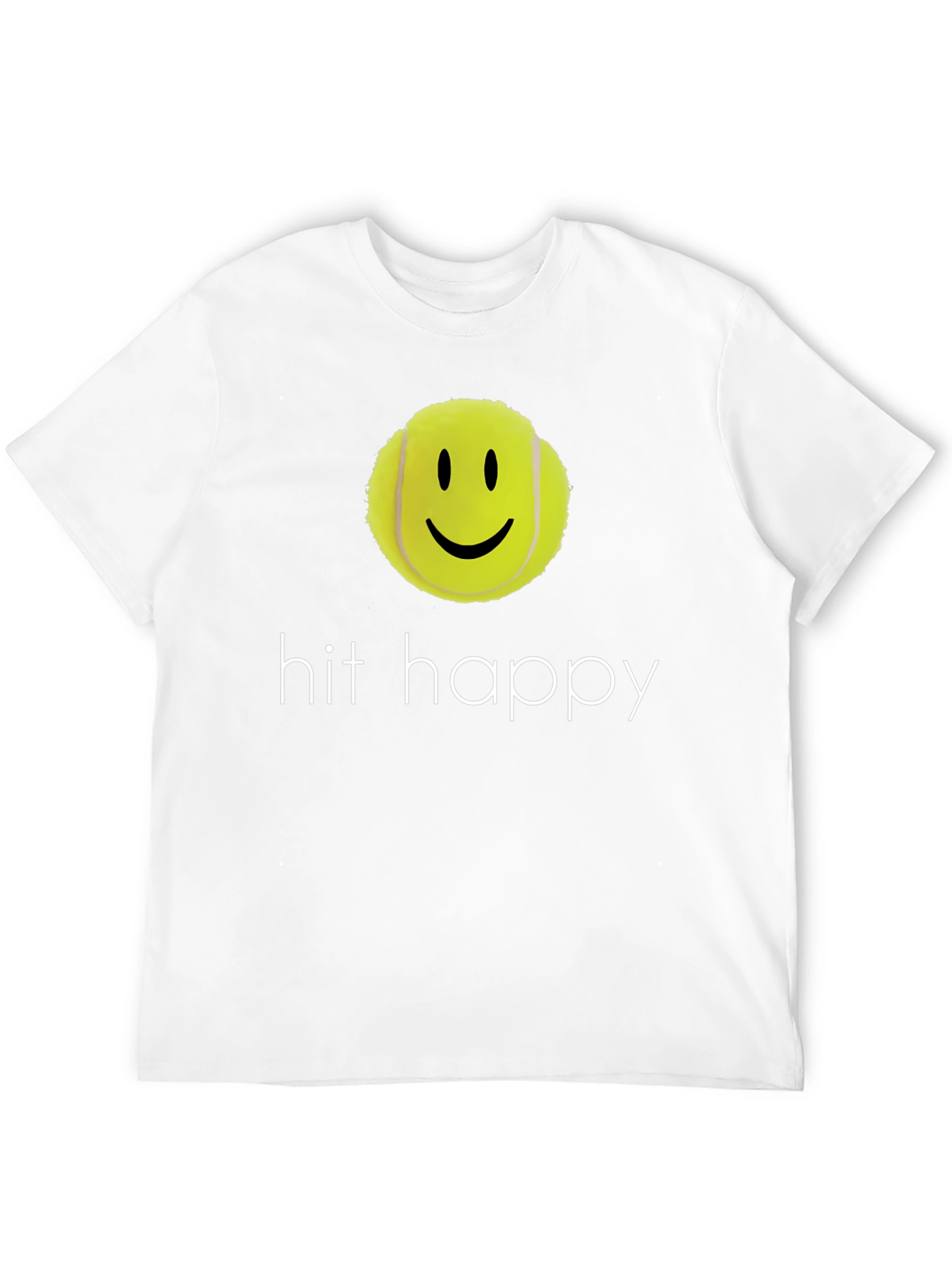 Hit Happy Tennis Ball Smiley Face T-Shirt