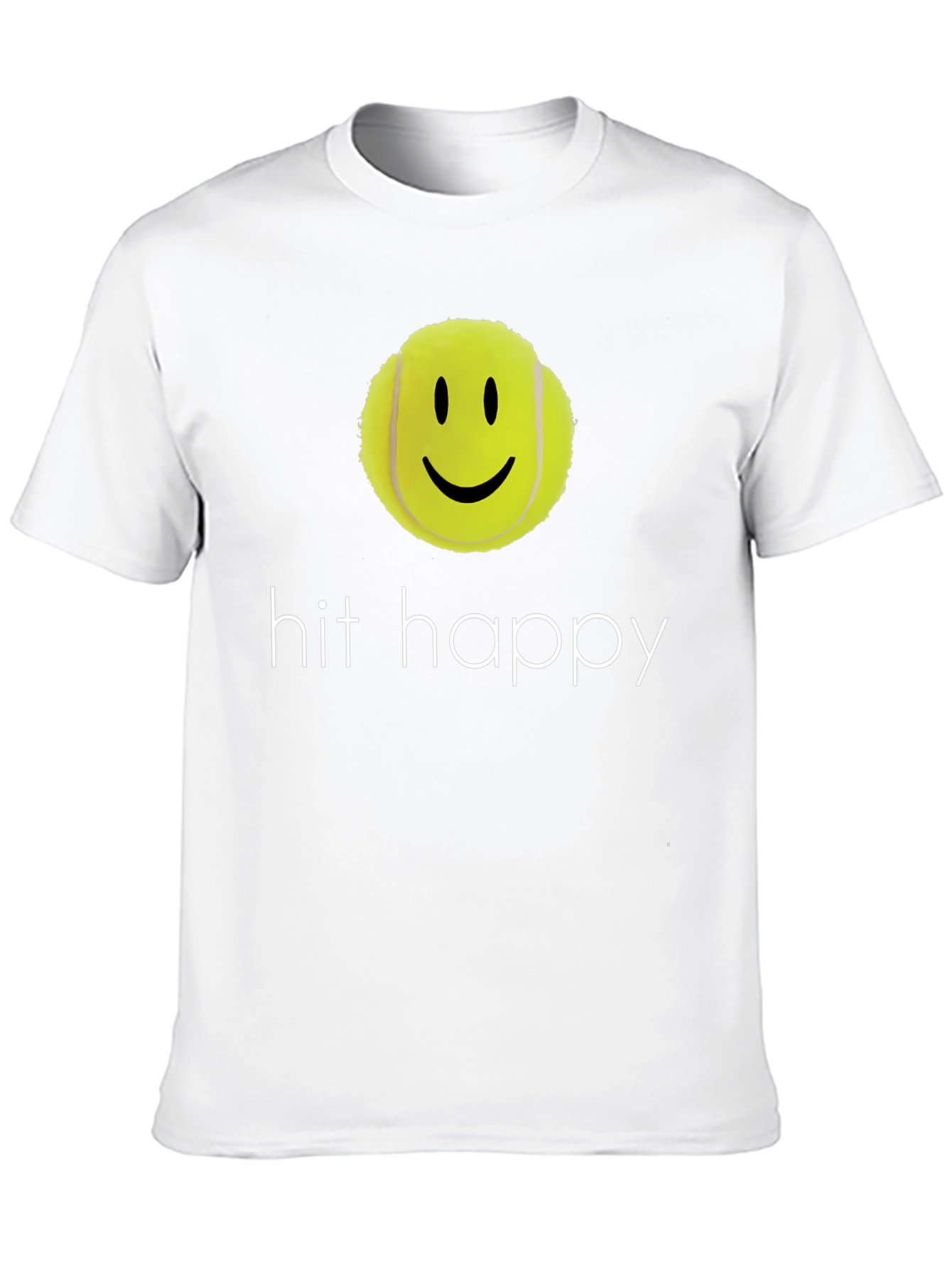 Hit Happy Tennis Ball Smiley Face T-Shirt