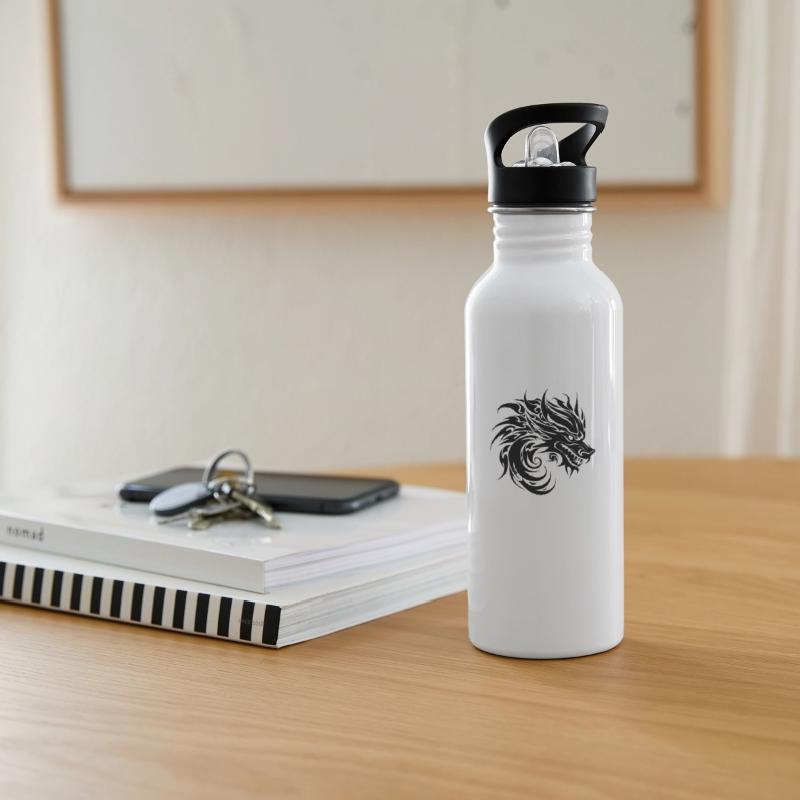 Roaring Chinese Dragon In Tattoo Style