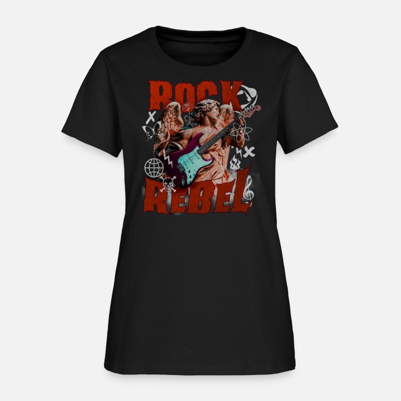 Rock Angel Rebel - Guitar Skull Music Design