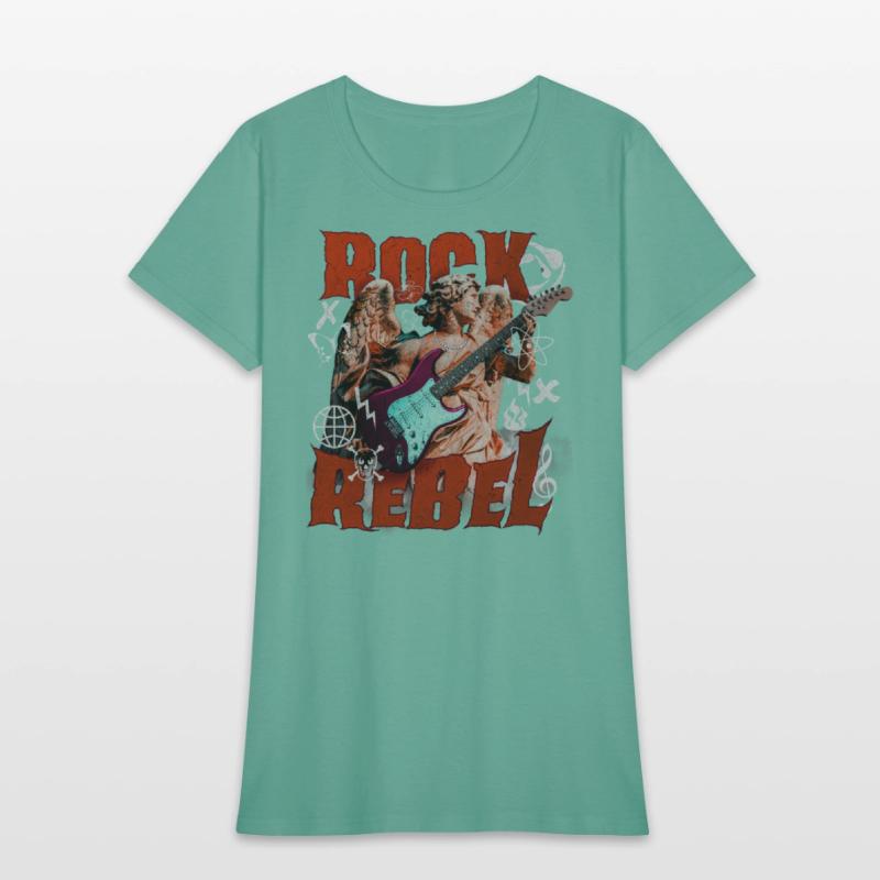 Rock Angel Rebel - Guitar Skull Music Design