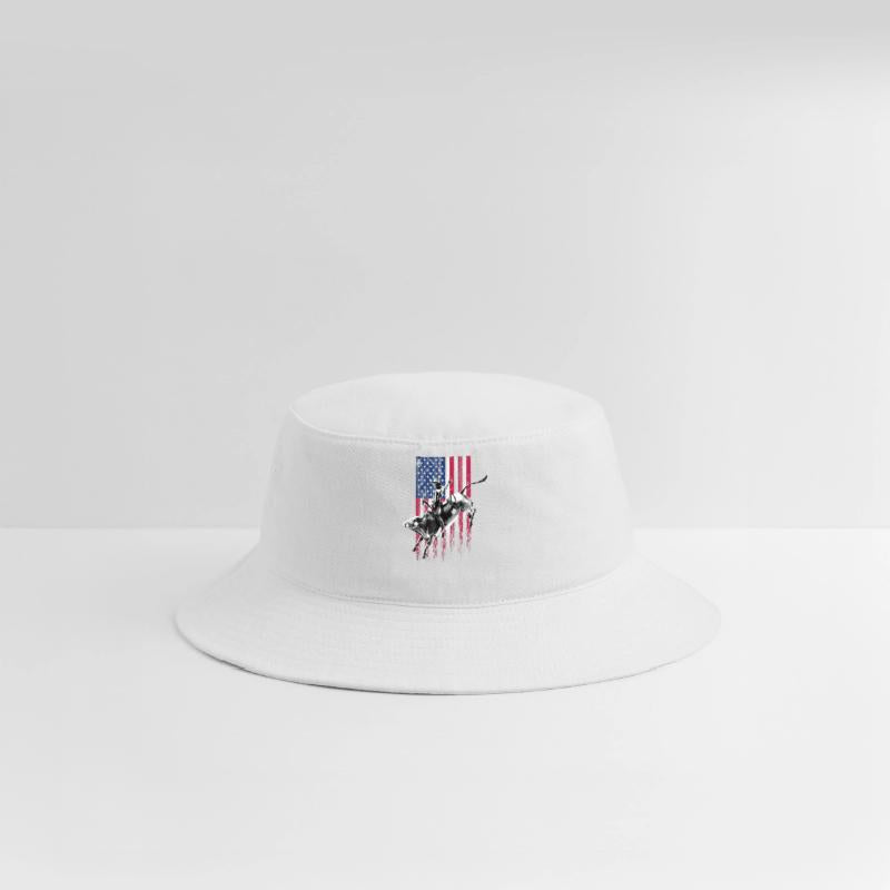 Rodeo Bull Rider American Flag Patriotic Cowboys
