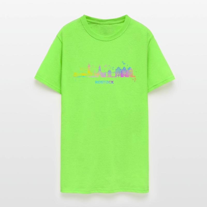 Rostock skyline colorful cityscape Rostock